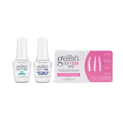 Harmony Gelish - Soft Gel Tips & Duo - Short Round