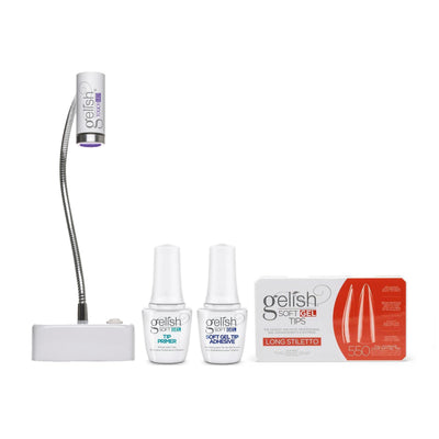 Harmony Gelish - Soft Gel Tips & LED Light Kit - Long Stiletto