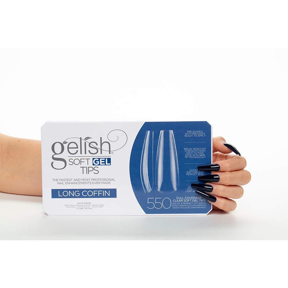 Harmony Gelish - Soft Gel Tips - Long Coffin 550CT