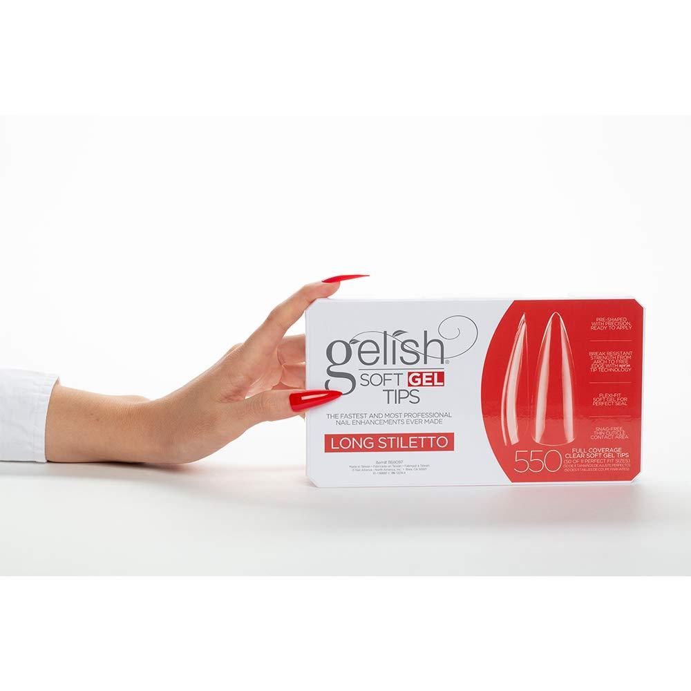 Harmony Gelish - Soft Gel Tips - Long Stiletto 550CT