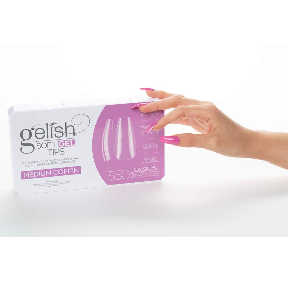 Harmony Gelish - Soft Gel Tips - Medium Coffin 550CT