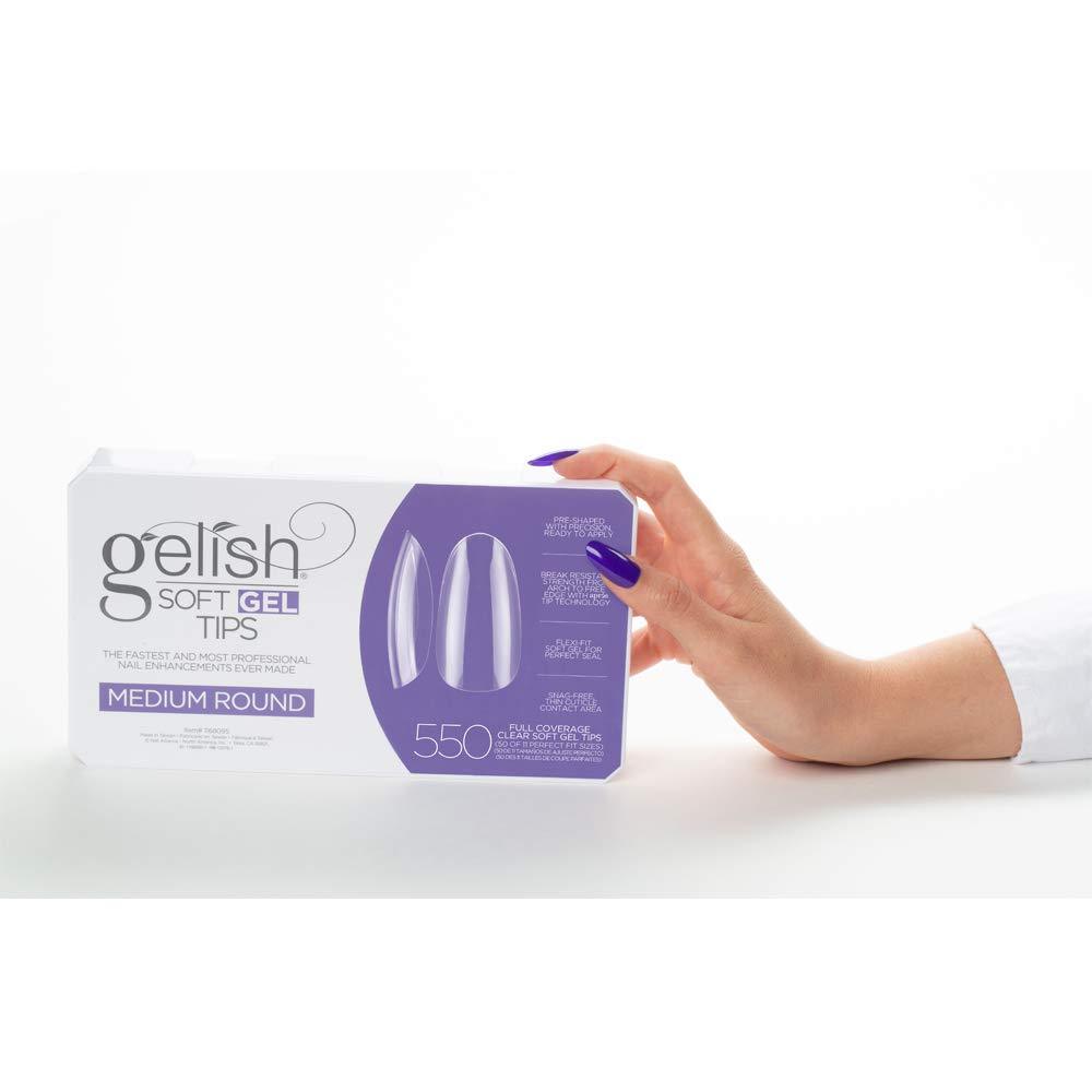 Harmony Gelish - Soft Gel Tips - Medium Round 550CT