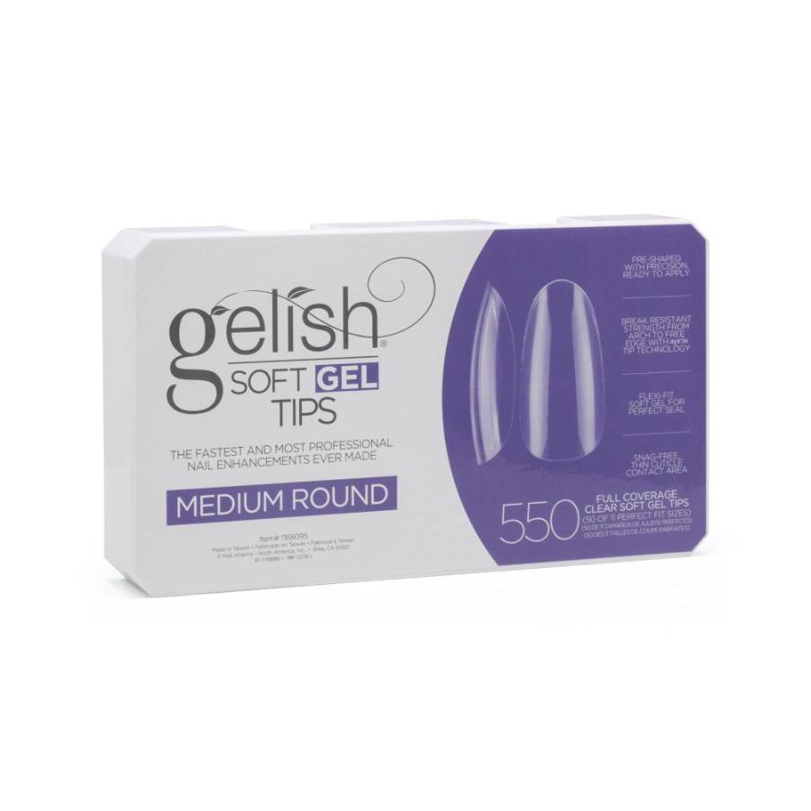 Harmony Gelish - Soft Gel Tips - Medium Round 550CT