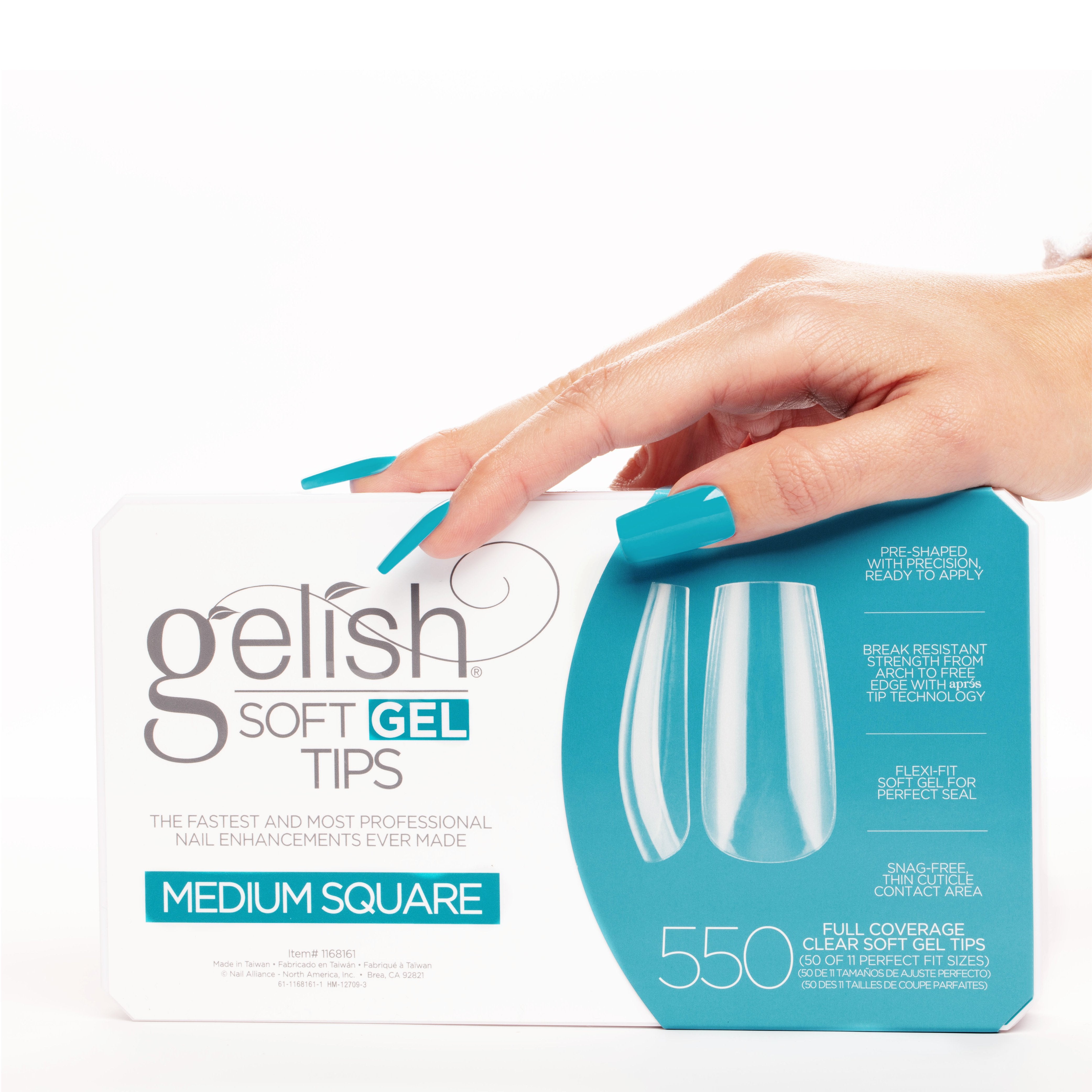 Harmony Gelish - Soft Gel Tips - Medium Square 550CT