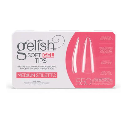 Harmony Gelish - Soft Gel Tips - Medium Stiletto 550CT