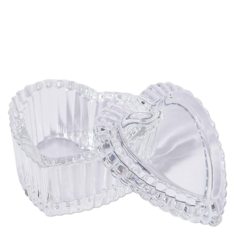 Heart-shaped Glass Jar with Lid