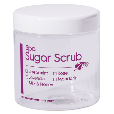 Imprinted Pedicure Sugar Scrub Jar, 16 oz.