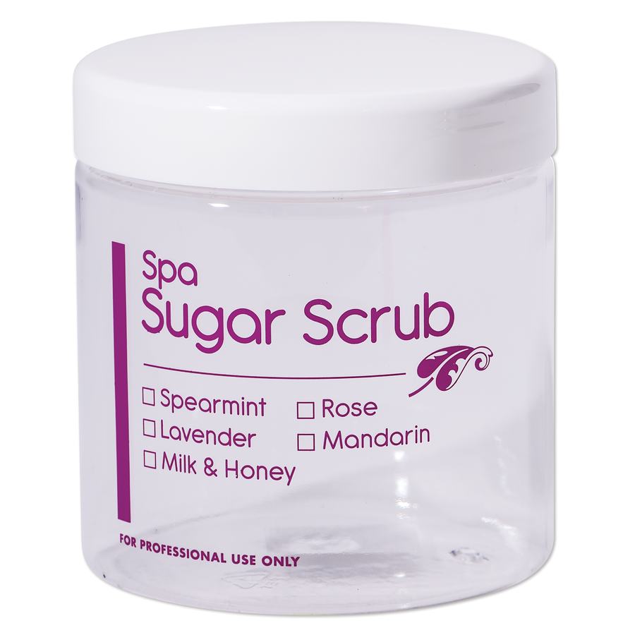 Imprinted Pedicure Sugar Scrub Jar, 16 oz.