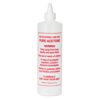 Imprinted Twist Top Bottle, Acetone, 16 oz