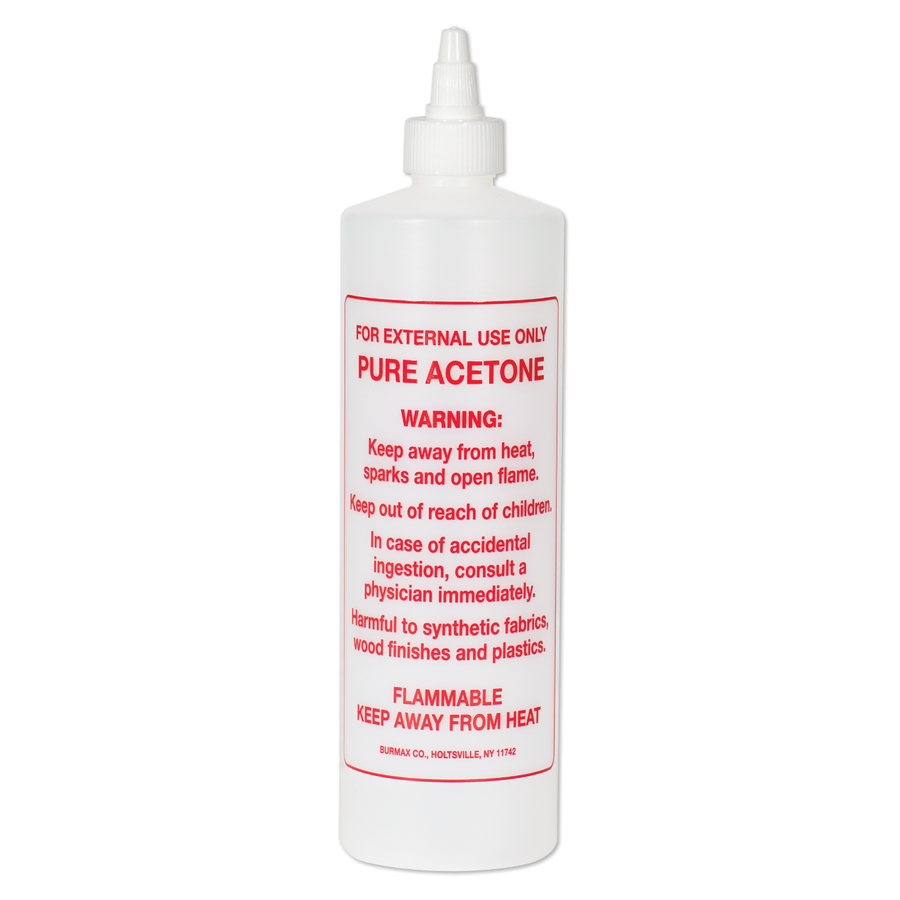 Imprinted Twist Top Bottle, Acetone, 16 oz