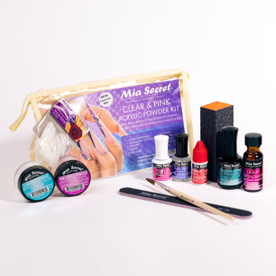 Mia Secret - Clear & Pink Acrylic Powder Kit