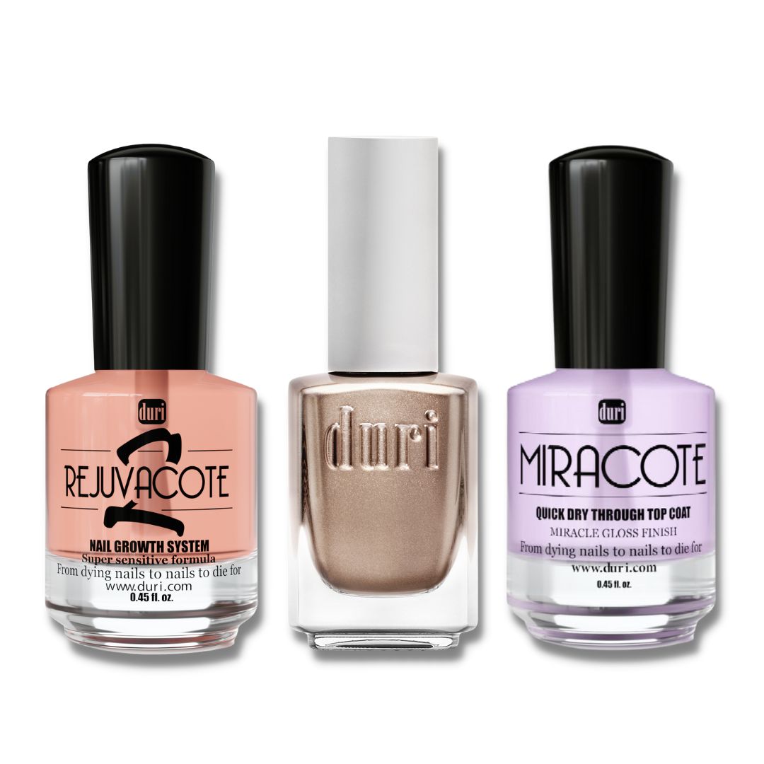 Duri - Rose Gold Polish & Quick Dry Polish Travel Set