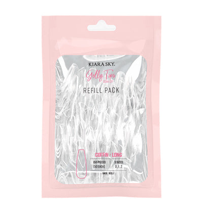 Kiara Sky -  Gelly Tips Refill Pack - Coffin Long
