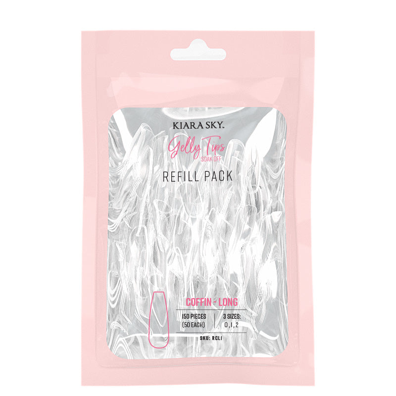 Kiara Sky -  Gelly Tips Refill Pack - Coffin Long