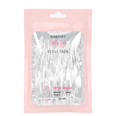 Kiara Sky -  Gelly Tips Refill Pack - Coffin Medium