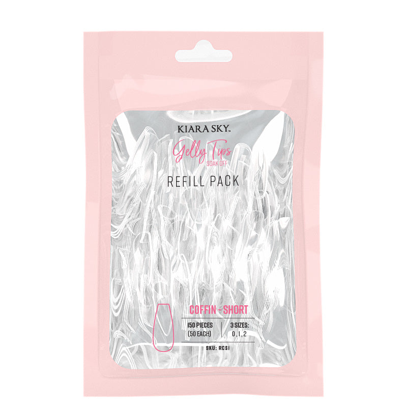 Kiara Sky -  Gelly Tips Refill Pack - Coffin Short