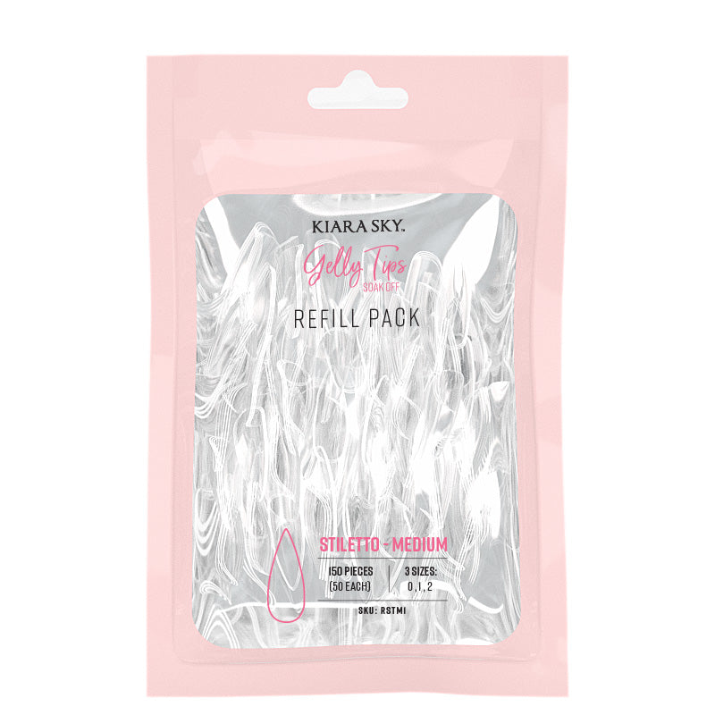 Kiara Sky -  Gelly Tips Refill Pack - Stiletto Medium