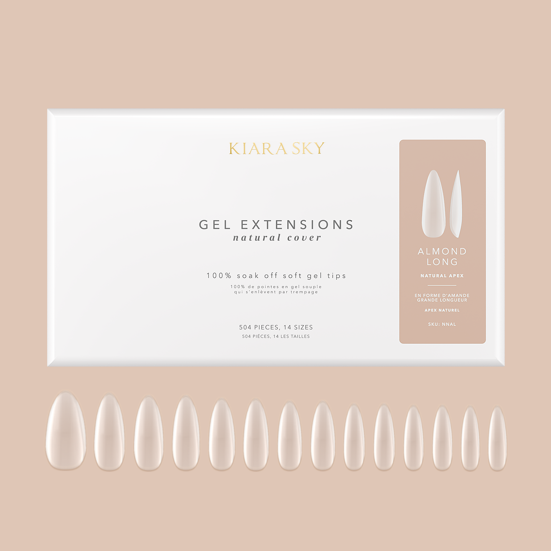 Kiara Sky - Almond Long | Natural Gel Extensions