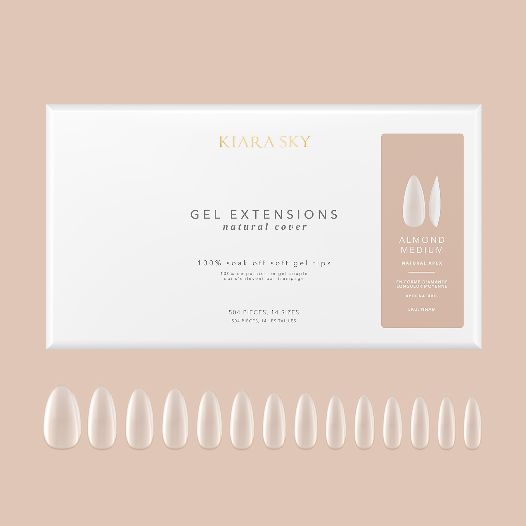 Kiara Sky - Almond Medium | Natural Gel Extensions