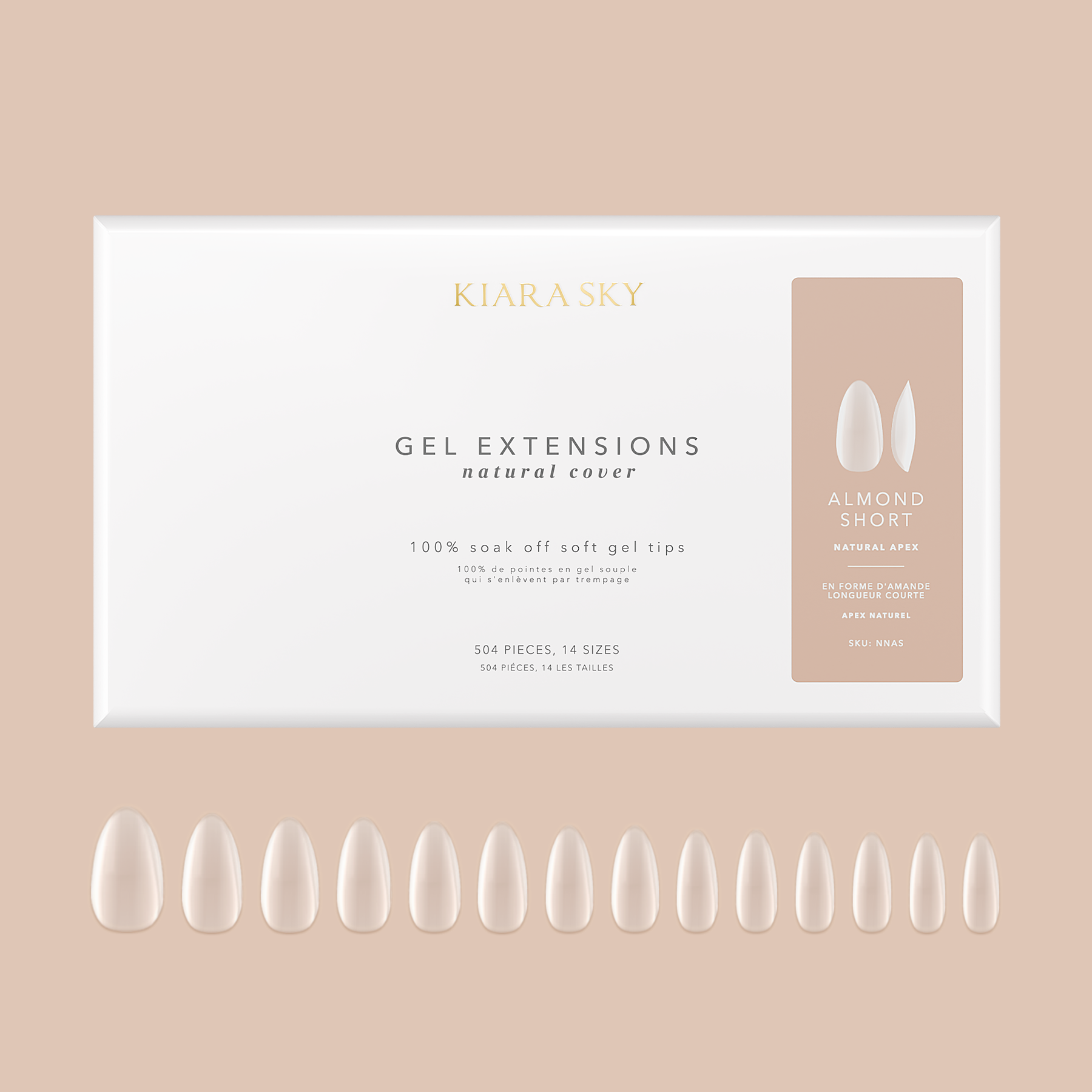 Kiara Sky - Almond Short | Natural Gel Extensions
