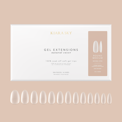 Kiara Sky - Round Medium | Natural Gel Extensions