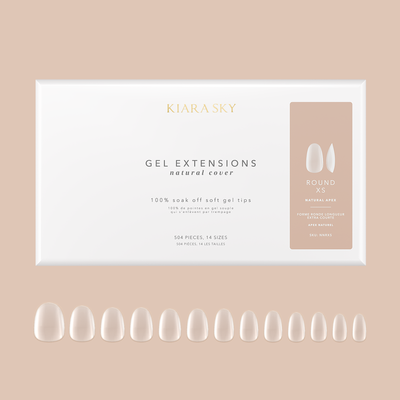 Kiara Sky - Round XS | Natural Gel Extensions