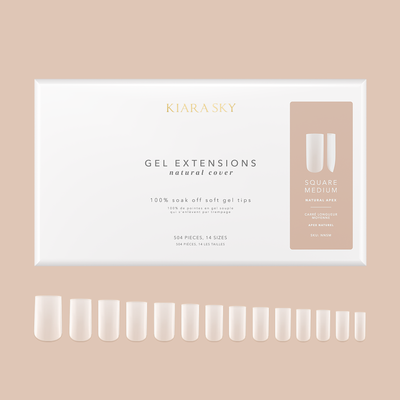 Kiara Sky - Square Medium | Natural Gel Extensions