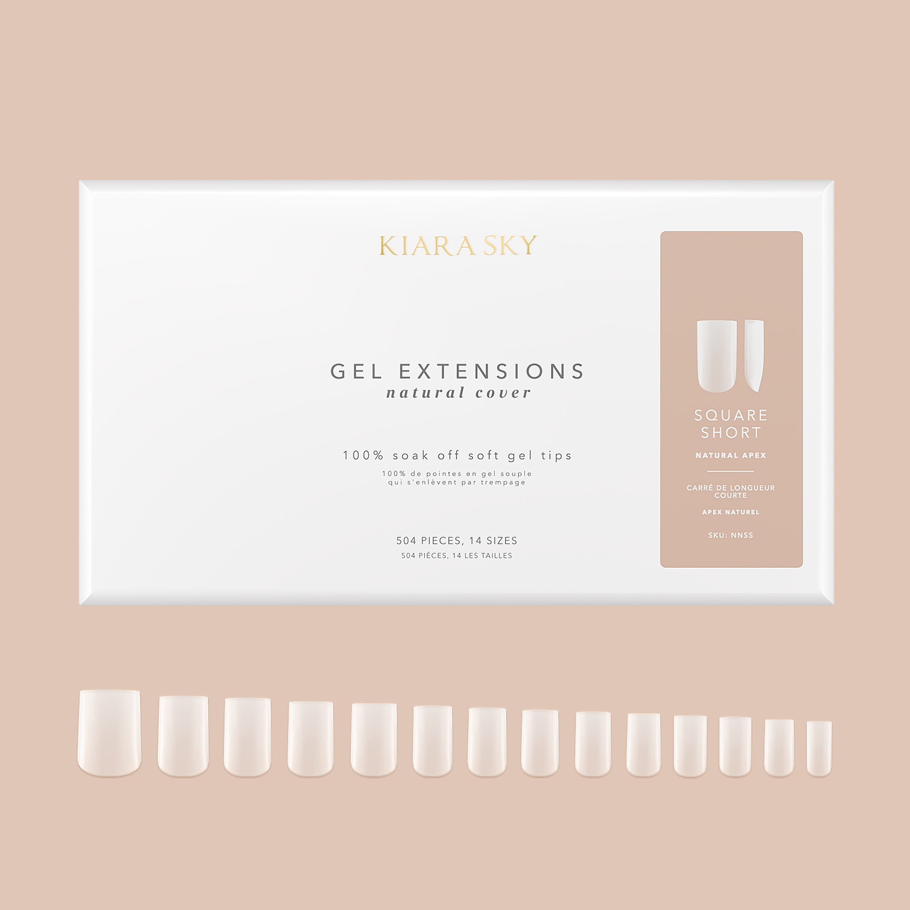 Kiara Sky - Square Short | Natural Gel Extensions