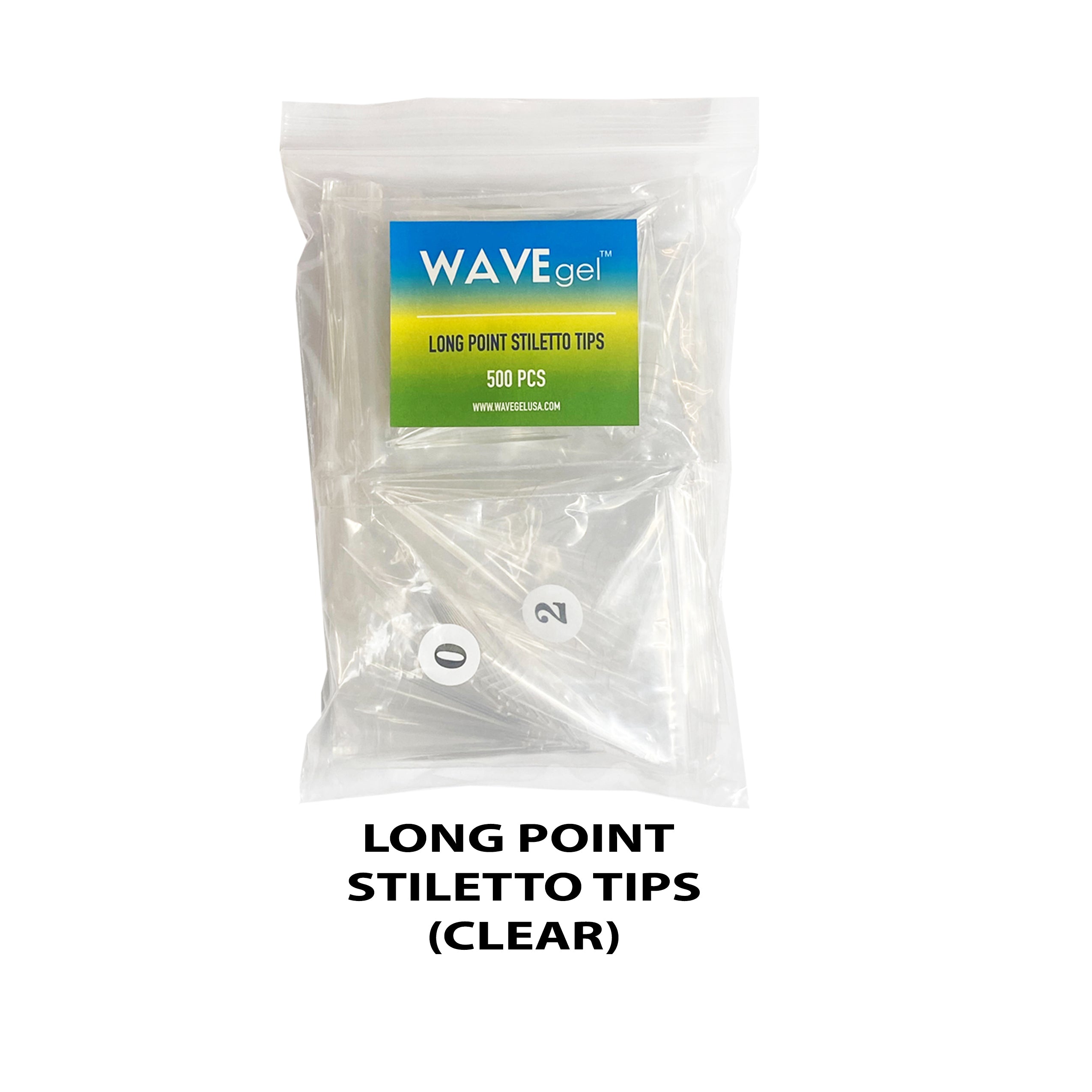 WAVEGEL LONG POINT STILETTO TIP ( CLEAR)