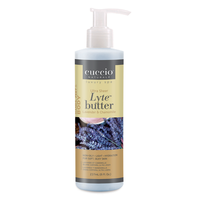 Cuccio -  Lyte Ultra Sheer Body Butter Lavender & Chamomile 8oz