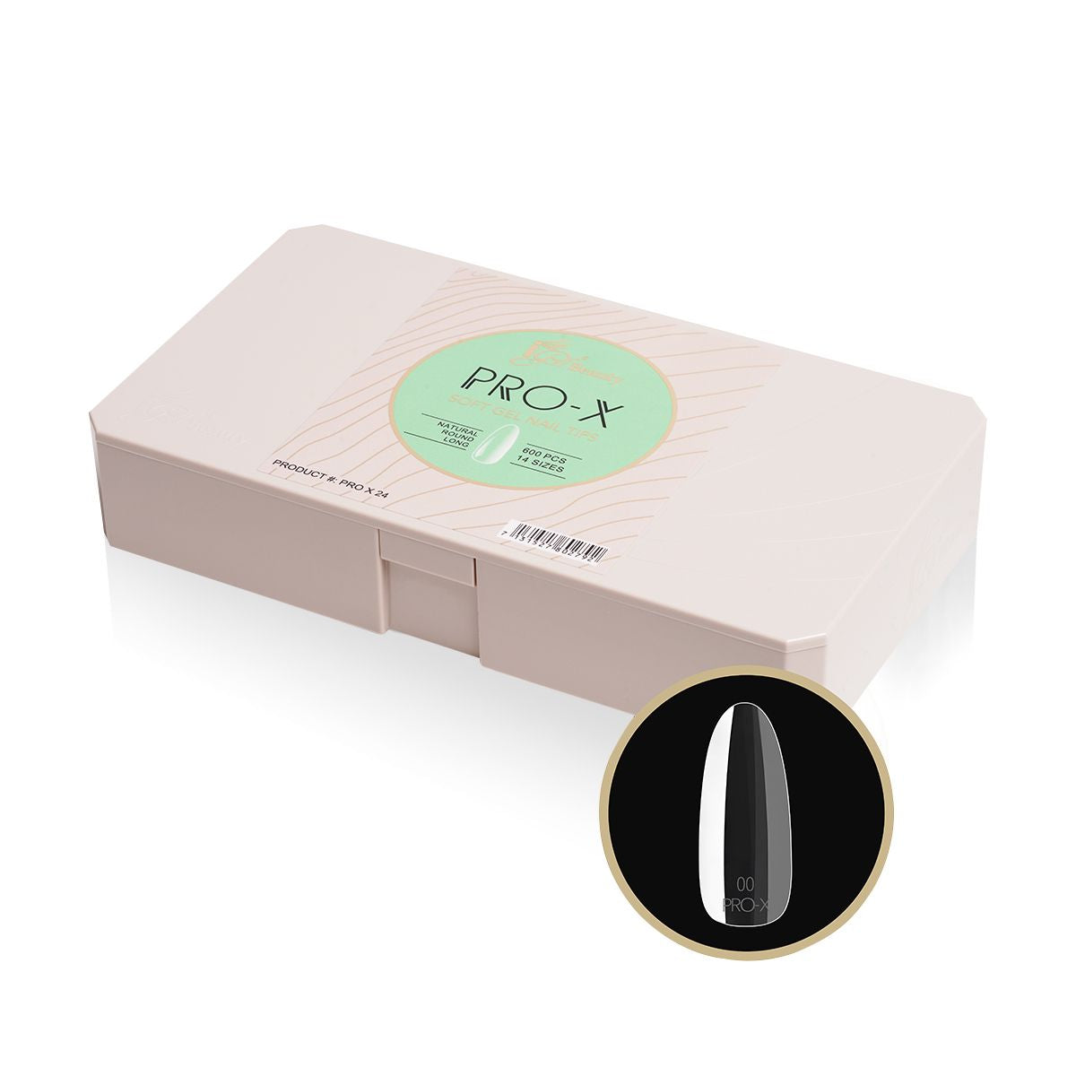 iGel - PRO-X Soft Gel Nail Tips 24 - Natural Round Long