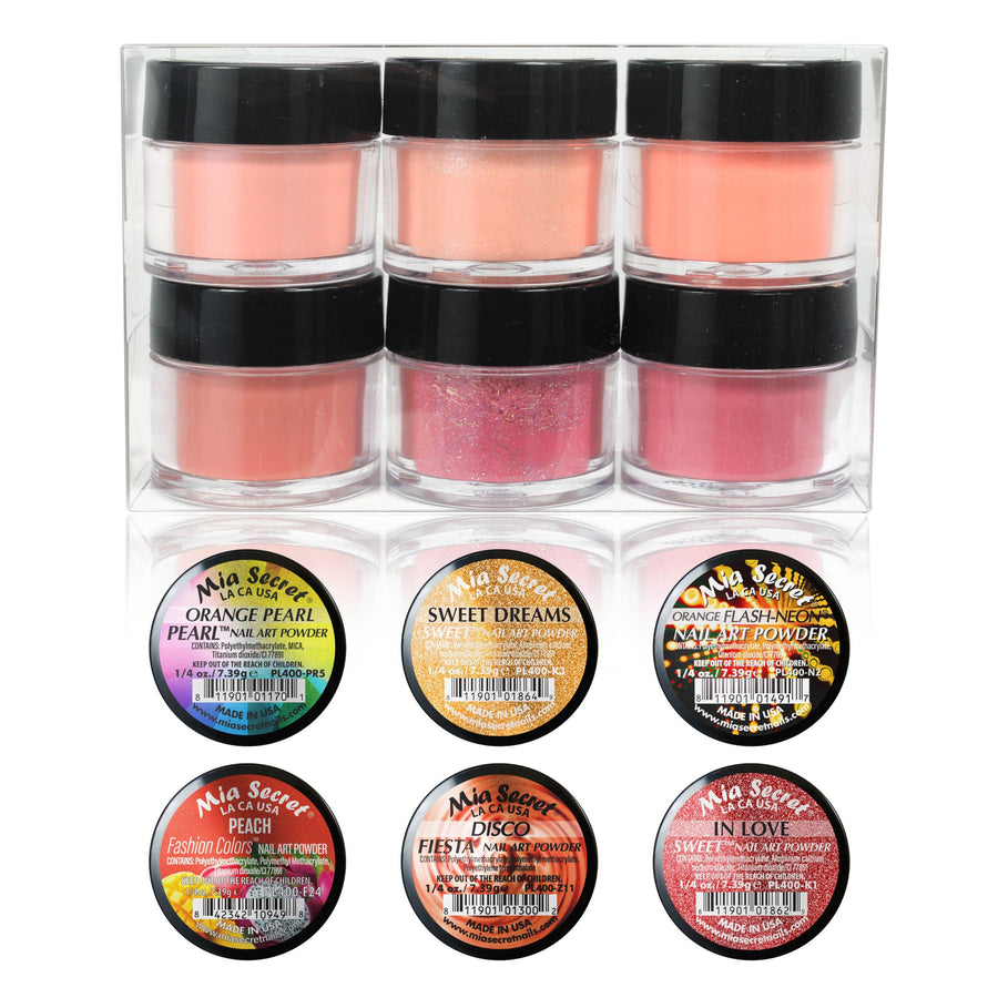 Mia Secret - Tangerine Colored Acrylic Powder Collection (Remix series)
