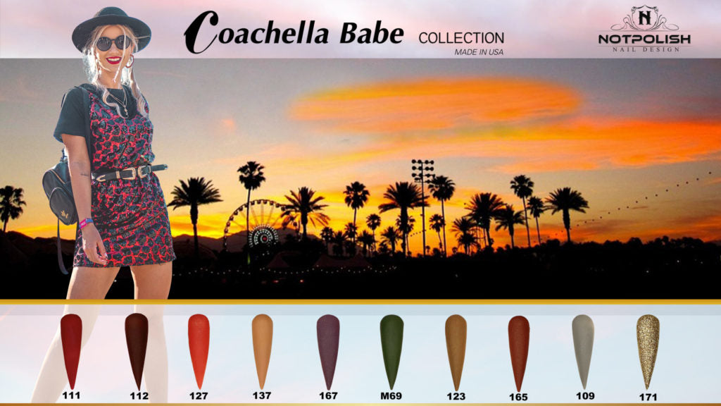 Notpolish -  COACHELLA BABE (10 COLORS POWDER COLLECTION) OG 111, OG 112, OG 127, OG 137, OG 167, M69, OG 123, OG 165, OG 109, OG 171