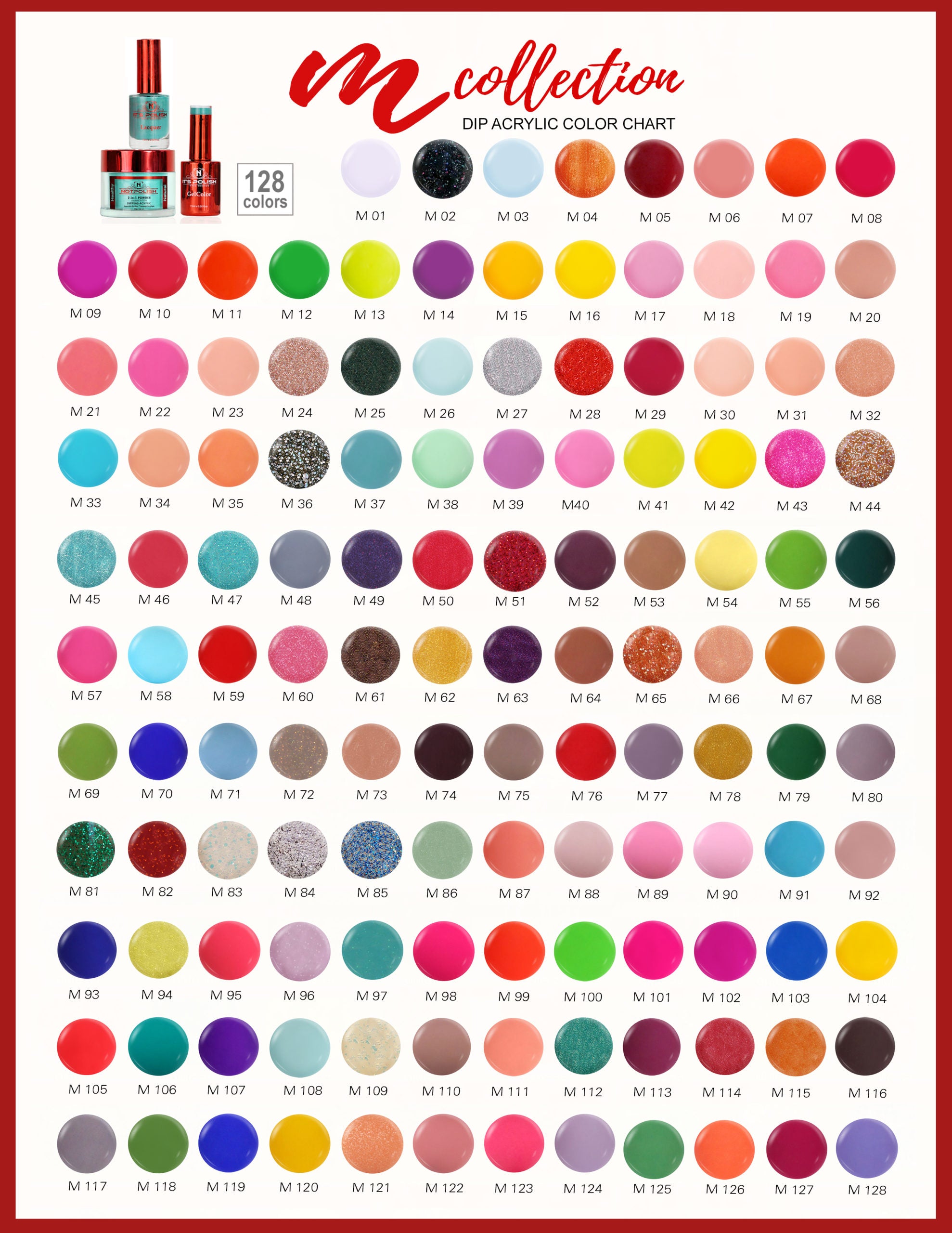 Notpolish -  M POWDER COMPLETE COLLECTION - 128 COLORS