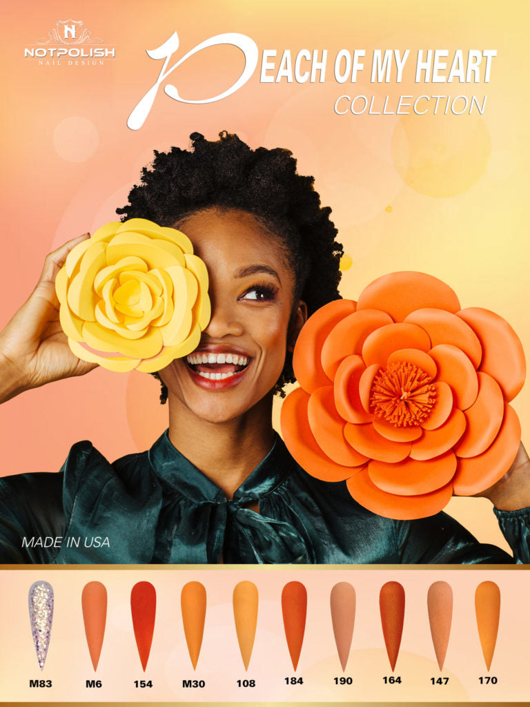 Notpolish -  PEACH OF MY HEART COLLECTION (10 COLORS COLLECTION) M83,M6,154,M30,108,184,190,164,147,170