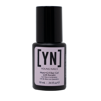 Young Nails -  Mani•Q Fiber Gel with Keratin, Pink Shimmer, Bright Pink with a Pearl Shimmer, 1/3 oz