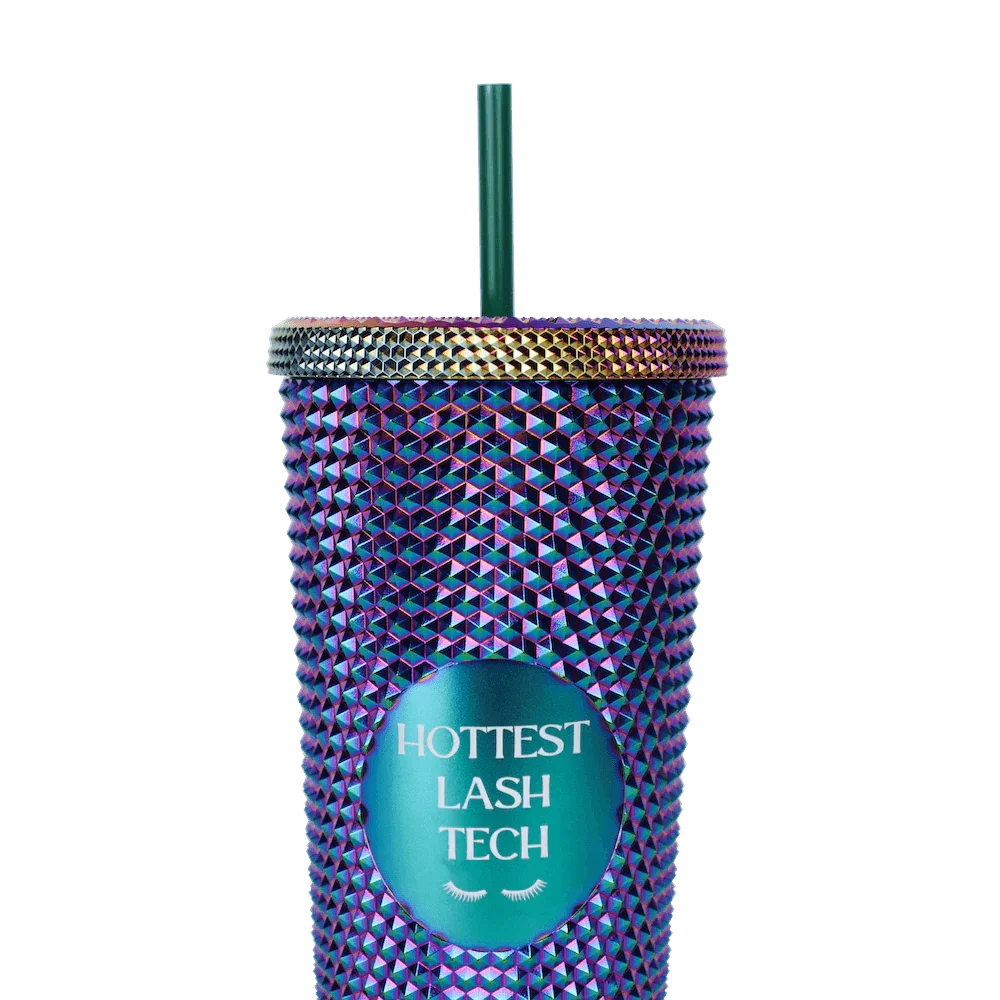 Studded Rainbow Chrome Hottest Lash Tech Tumbler (FINAL SALE)