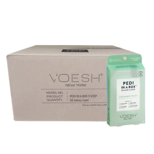 Voesh Pedi in Box - 4-Step - Cucumber Fresh - Single (1Pc) Box Case (50Pcs)