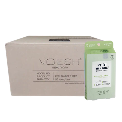 Voesh Pedi in Box - 4-Step - Green Tea Detox - Single (1Pc) Box Case (50Pcs)