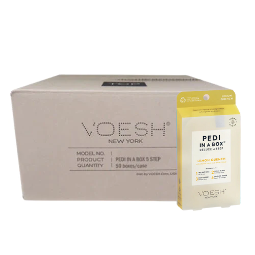 Voesh Pedi in Box - 4-Step - Lemon Quench - Single (1Pc) Box Case (50Pcs)