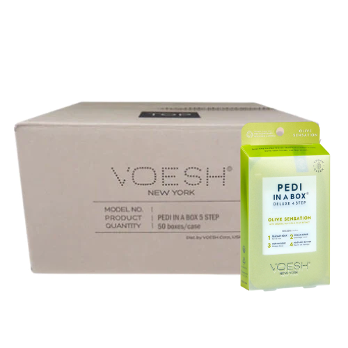 Voesh Pedi in Box - 4-Step - Olive Sensation - Single (1Pc) Box Case (50Pcs)