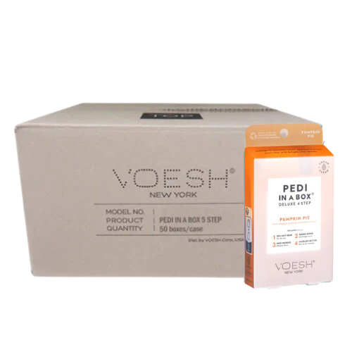 Voesh Pedi in Box - 4-Step - Pumpkin Pie - Single (1Pc) Box Case (50Pcs)