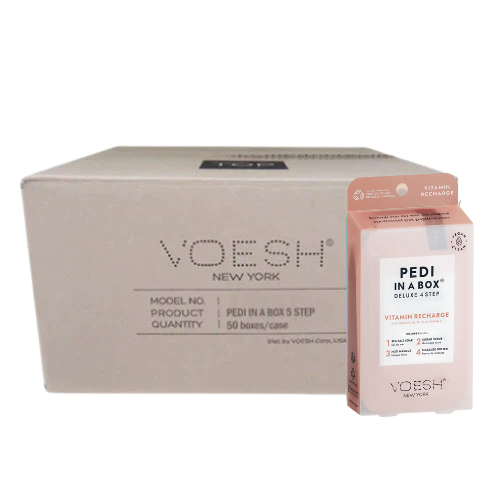 Voesh Pedi in Box - 4-Step - Vitamin Recharge - Single (1Pc) Box Case (50Pcs)