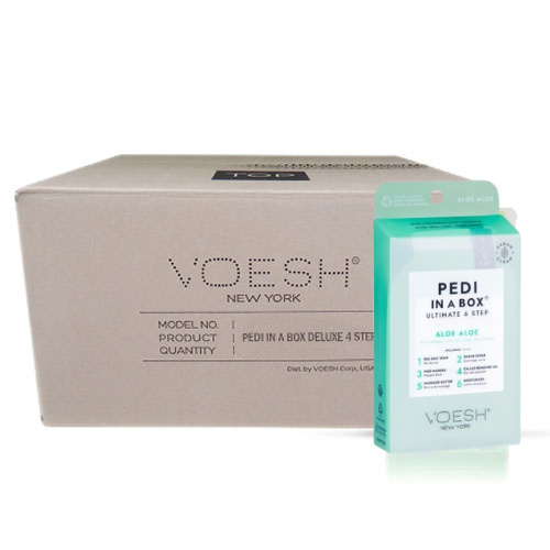 Voesh Ultimate 6 Step Spa - Aloe - Pedi in a Box 1 pc or  Box Case (30Pcs)