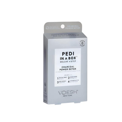 Voesh Pedi in Box - 4-Step - Charcoal Detox - Single (1Pc) Box Case (50Pcs)