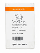 Vdara10 - Disposable Manicure Kit - 3 Piece - Case of 300 Bags