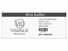 Vdara10 - Mini Buffer - White/White 80/100 - Case of 1500 PCs