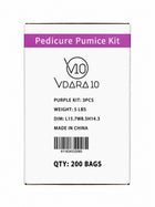 Vdara10 - Disposable Pedicure Pumice Kit - 3 Piece - Case of 200