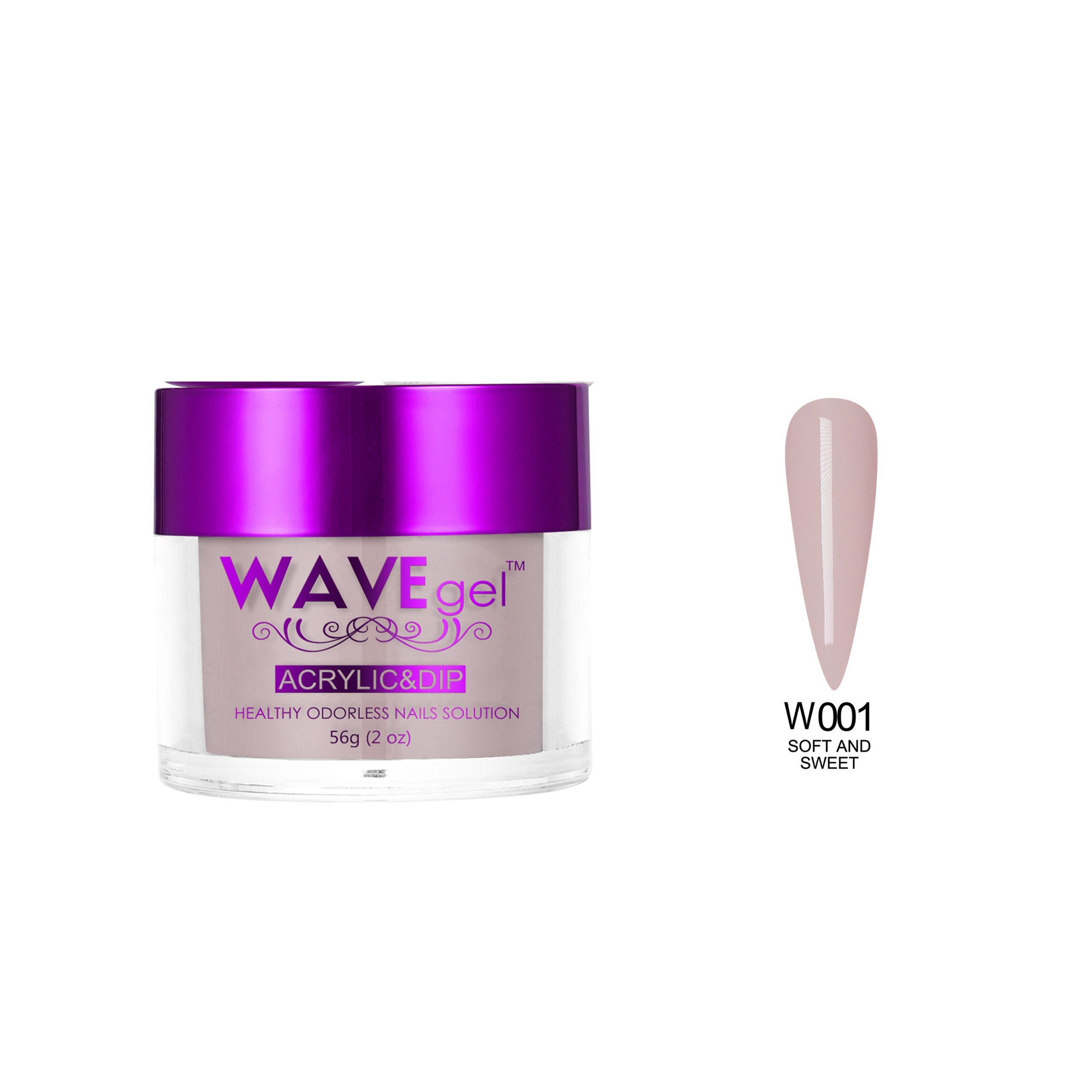 WAVEGEL SIMPLICITY DIP & ACRYLIC POWDER W01 SOFT AND SWEET