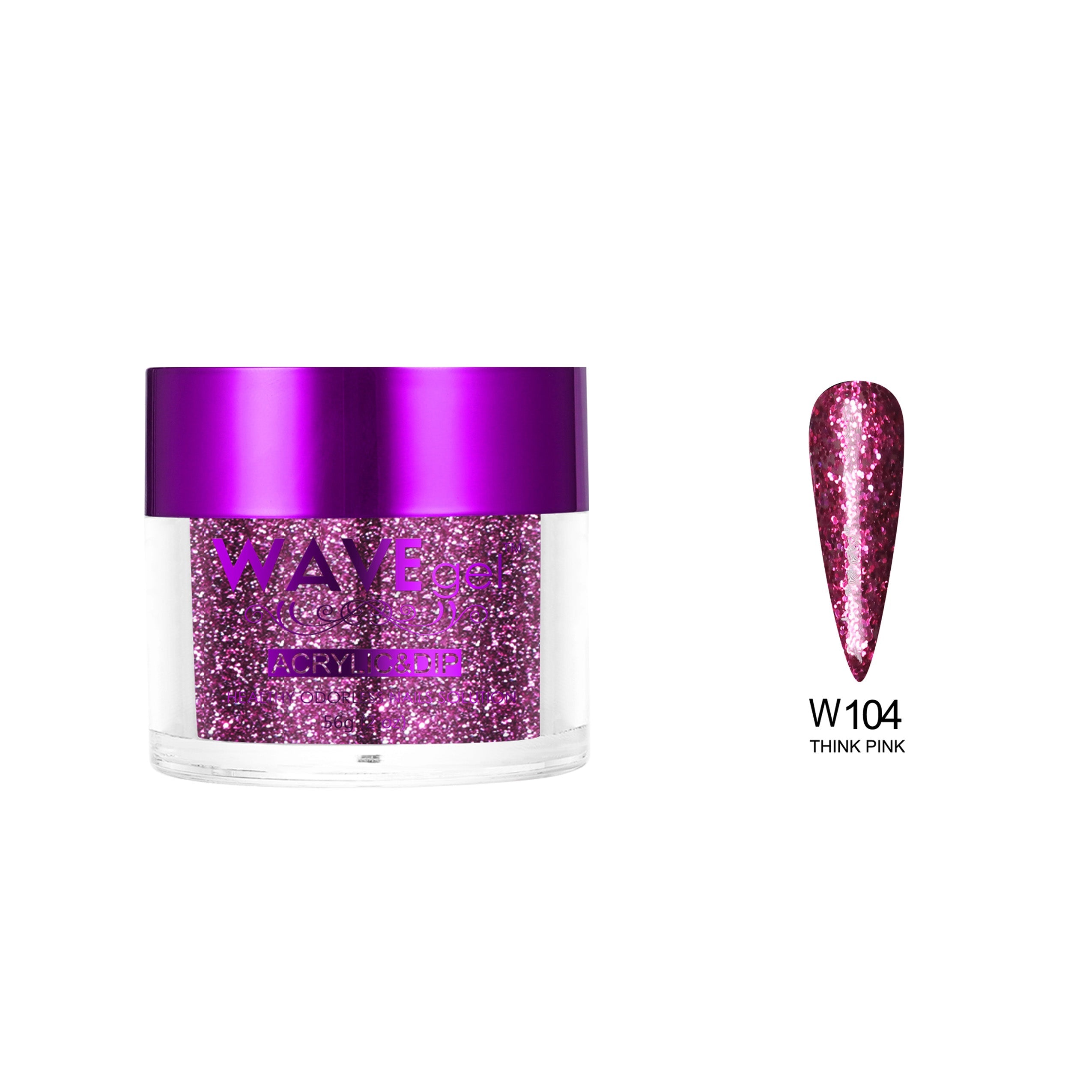 WAVEGEL SIMPLICITY DIP & ACRYLIC POWDER W104 THINK PINK